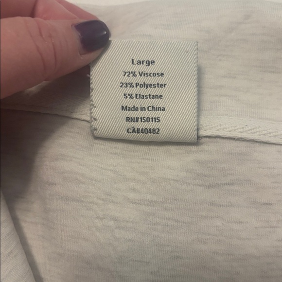 Varley Magnolia Half-Zip Tank Top ivory SZ L double soft hold zipper athleisure - Picture 4 of 10